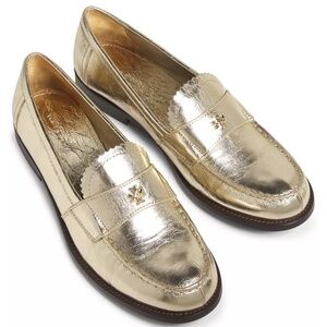 Tory Burch Classic Metallic Leather Loafers